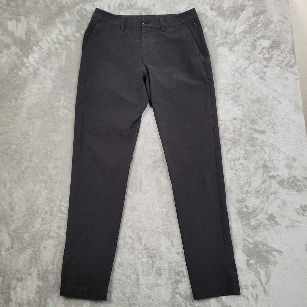 Lululemon Pants Men's Black Classic Fit Flat Front Straight leg Size 30x30
